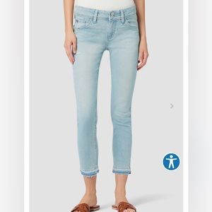 Hudson Jeans Collin Released Raw Hem Crop Skinny Jeans 31